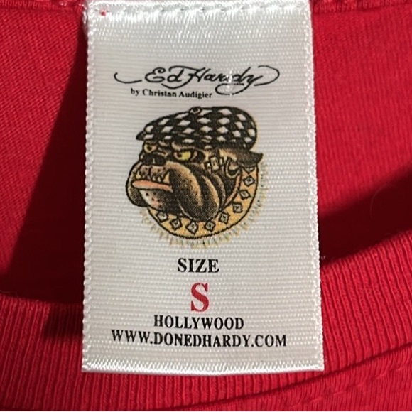 Ed Hardy Rhinestone Tiger Sz Small Shirt - Picture 6 of 8